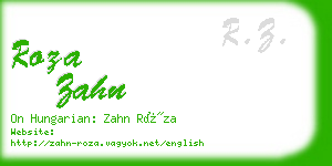 roza zahn business card